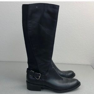 NEW! a.n.a Black Leather Riding Boots Size 6.5 M